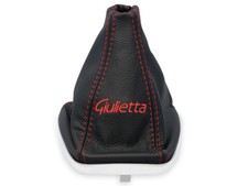 SCHALTMANSCHETTE FÜR ALFA ROMEO GIULIETTA SCHALTSACK STICKEREI FADEN ROT