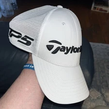 TaylorMade TP5 Stealth Men's Golf Hat -Flex Large XLarge- White - Embroidered