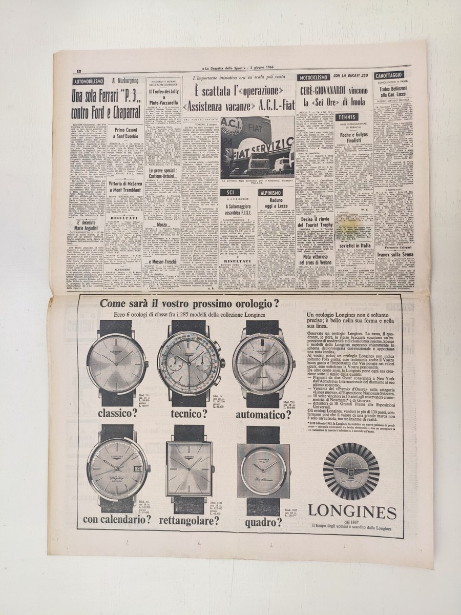Gazzetta Dello Sport 11 Juin 1966 - Harlem Globetrotters, Torriani, Gianni Motta