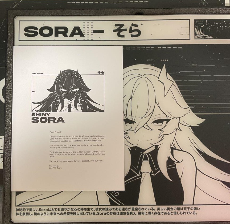 SKYPAD 3.0 XL Shiny SORA Limited Edition Gaming Glass Mouse Pad 