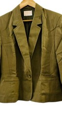 Pendleton Womens Single Breasted Blazer Jacket 10 Brown Wool Career Office Fall