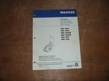 Wacker VPA 1740 Vibroplate Compactor Operator Maintenance Parts Catalog Manual