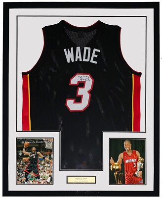 Dwyane Wade Autographed Miami Heat Jersey JSA COA Framed