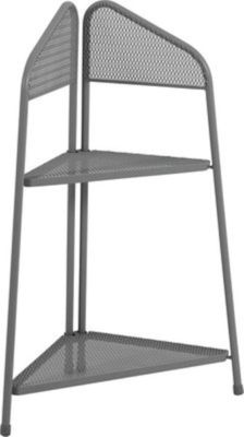 Regal Eckregal Standregal Ablage Aufbewahrung Ecke Balkon Metall Grau 100x48x48