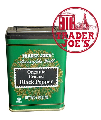   Trader Joe's Organic Ground Black Pepper Spices of the World 2 oz Each  