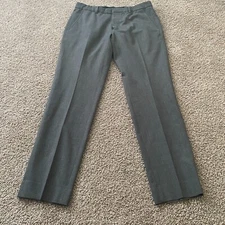 Buffalo By David Bitton Mens Gray Mid Rise Dress Pants Size 34w 32 L 