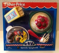 NEW in Package Fisher Price Speedy Spaghetti Play Food Set from 1997, Very Rare!