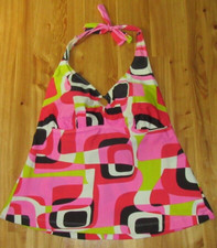 Mossimo 1 Piece 16W Tankini Swimsuit Halter Top Great Preowned Cond CUTE