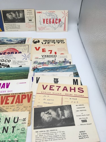 Canadian Vintage Lot of 30 Ham Radio QSL Cards/Postcards from Canada/British Col - Bild 4 von 8