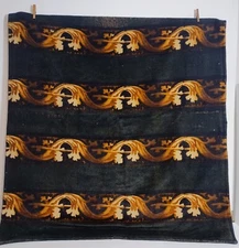 Antique Victorian Stroock Carriage Buggy Lap Robe Wool Blanket Cottagecore 49x56