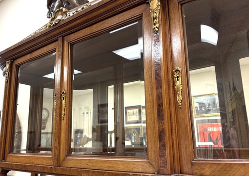 Made In France - Louis XV Burled Walnut and Marble Two-Tier Side Buffet - 1800s - Picture 3 of 24