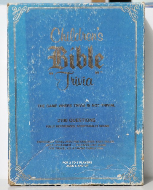 Children s Bible Trivia Game 2 6 Players Cadaco 1984 Vintage KJV USED 