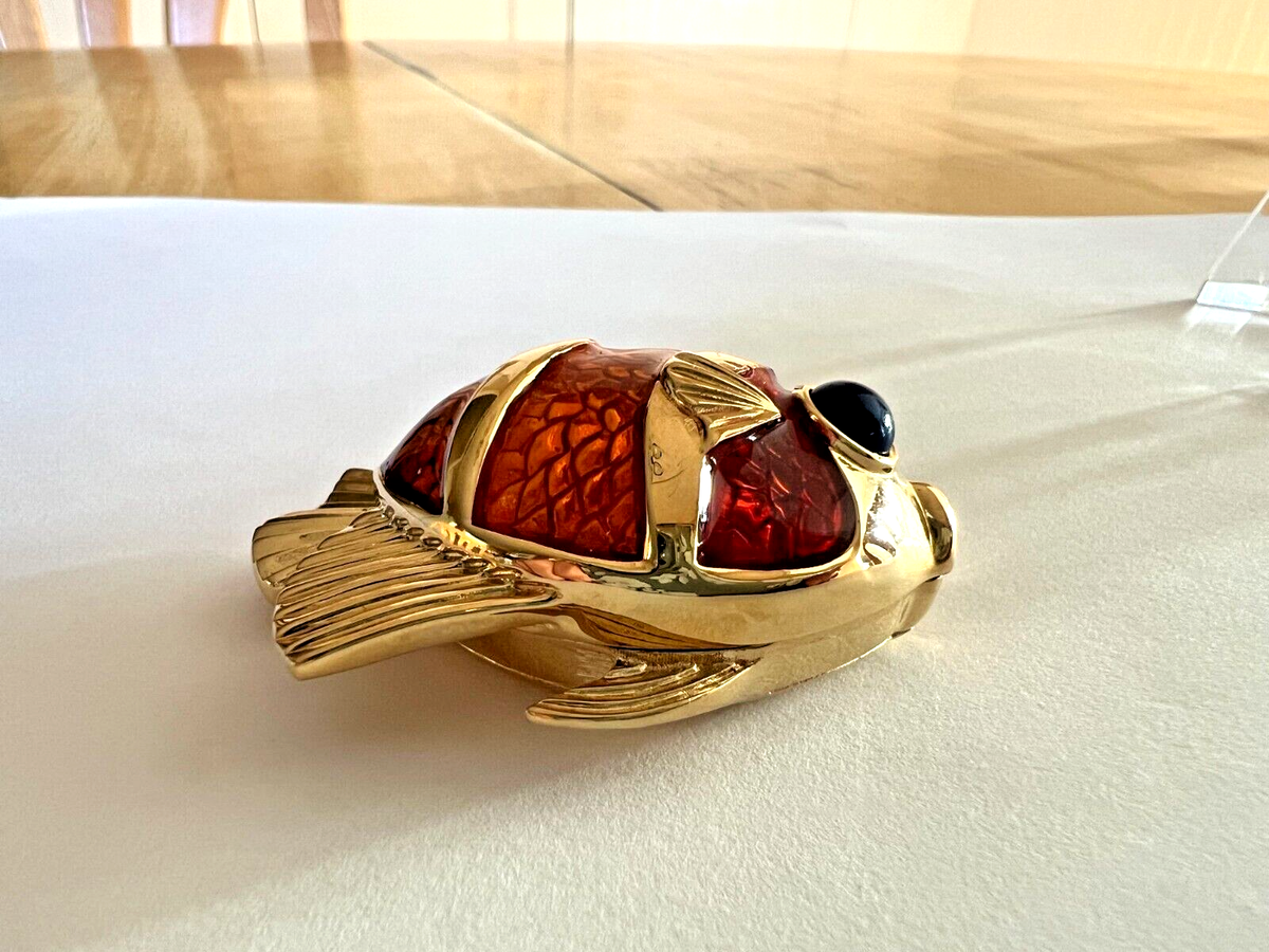 ESTEE LAUDER 1993 SOLID PERFUME COMPACT TROPICAL FISH ~ FULL