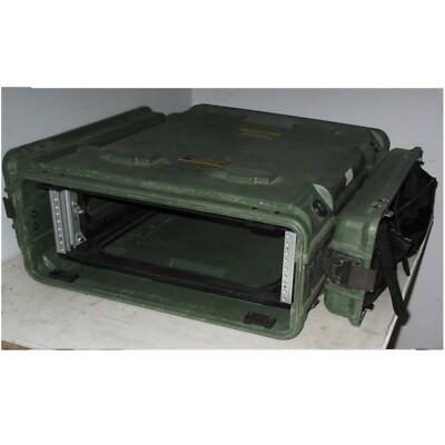 Rackmount 03U x24 ECS Legacy ShockMount Composite Equipment 19'' Rack Case Green