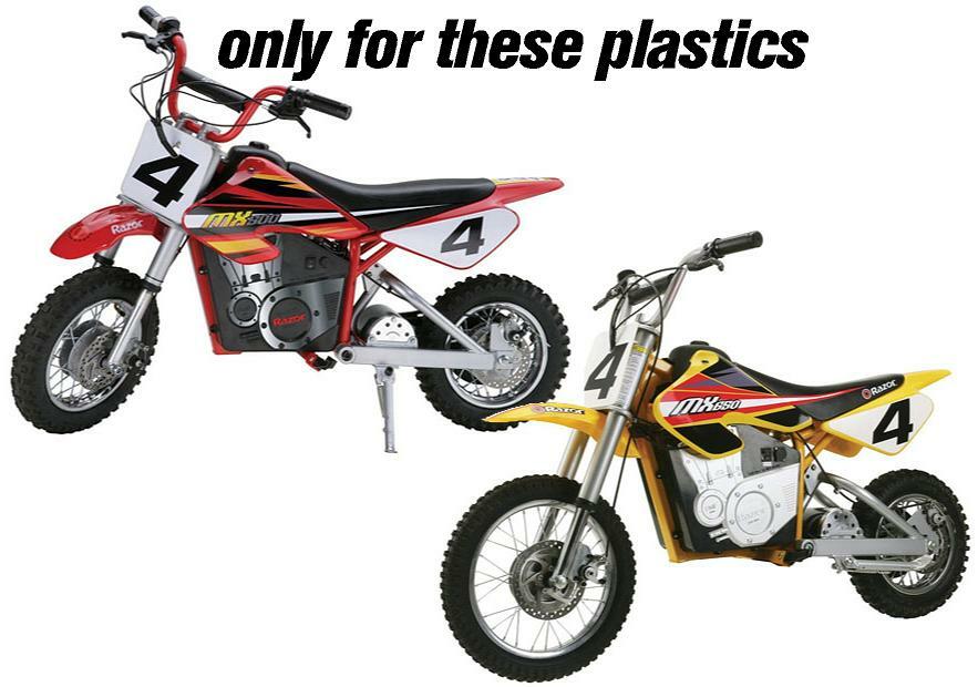 Razor MX500 MX650 graphics kit decals THICK AND HIGH GLOSS