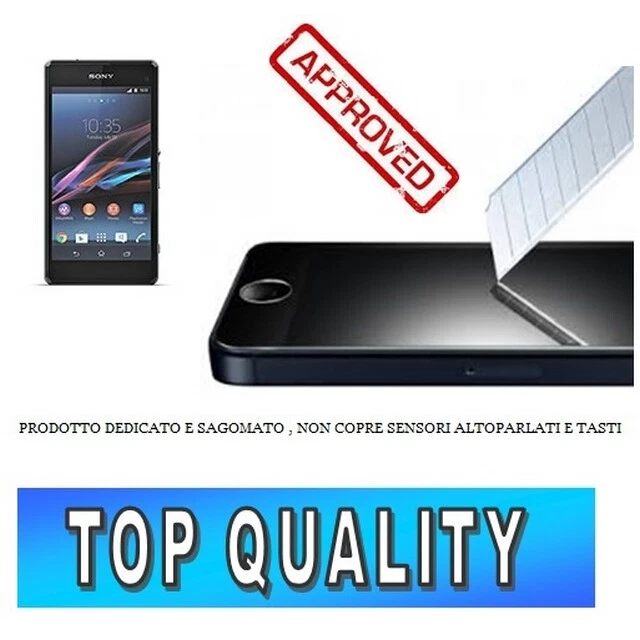 TEMPERED GLASS SCREEN PROTECTOR PELLICOLA VETRO TEMPERATO SONY XPERIA Z1 COMPACT - Immagine 2 di 4