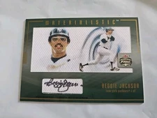 REGGIE "MR. OCTOBER" JACKSON 2003 Fleer Focus Materialistic Oversized HOF Auto