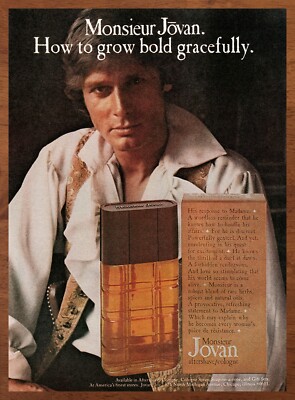 1975 Jovan Cologne Vintage Print Ad/Poster 70s Man Cave Bar Art Decor