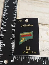 Pin Collection PWII Vintage Connecticut Travel Hat or Lapel Pin  M5