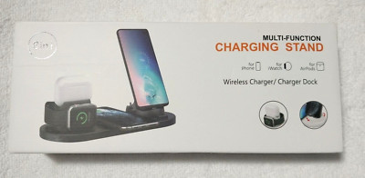 6 In 1 Multi-Function Charging Stand For iPhone iWatch Airpods/type-c Phones 15W