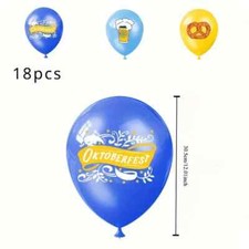 NEW! 18 pieces German, OKTOBERFEST,Garden Beer Festival Themed Decor, Ballons