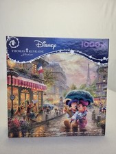 Thomas Kinkade Disney Mickey  Minnie In Paris 1000 Piece Jigsaw Puzzle