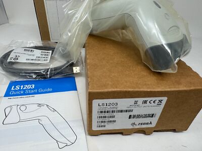 New ZEBRA Motorola Symbol LS1203-CR10001R BARCODE LASER SCANNER w USB Cable