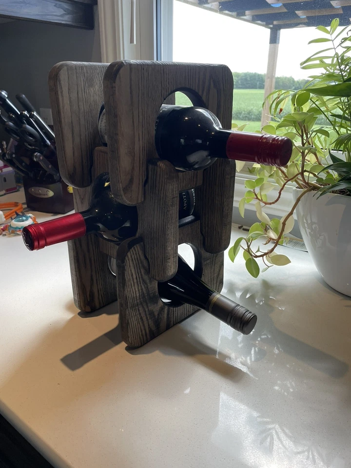 Portabotellas de vino de madera Foto 2 de 4