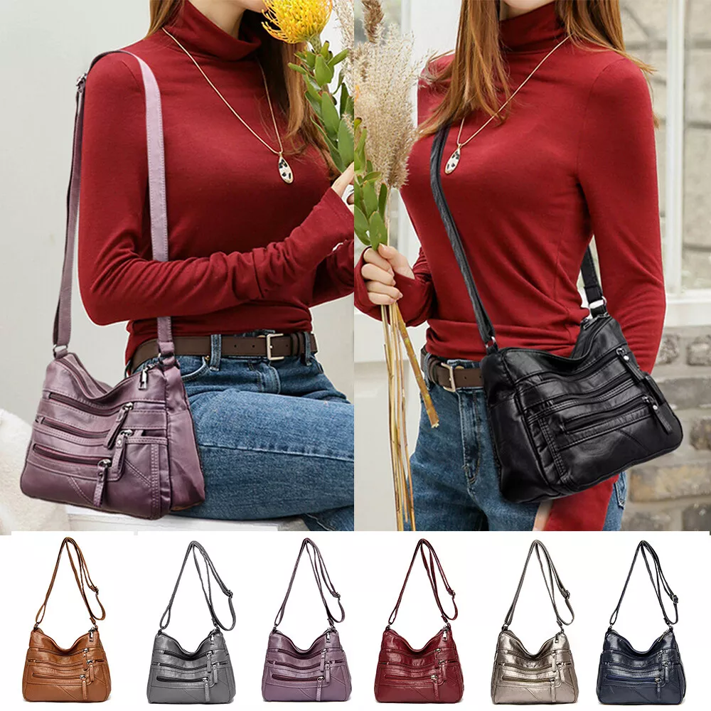 Women Multi-pocket Handbag Large Capacity Retro Crossbody Bag Versatile  Vintage Satchel Bag Classic Sling Bag Outdoor Travel Bag