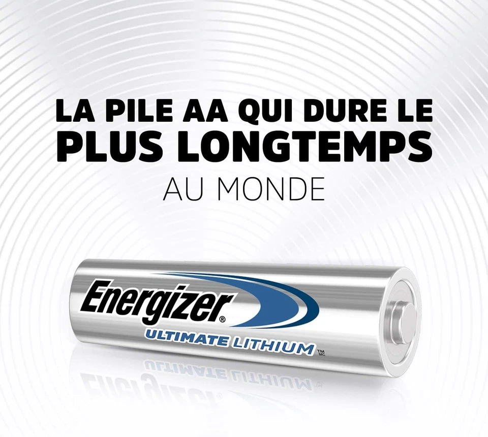 Pile AA lithium LR6 L91 FR6 Energizer Ultimate 1.5V Mignon - Photo 2/4