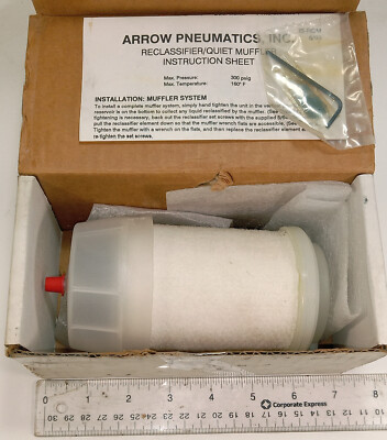 1 NEW ARROW PNEUMATICS RQMK80 RECLASSIFIER/QUIET MUFFLER NIB ***MAKE OFFER***