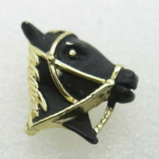 Black Stallion Colt Horse Thoroughbred Lapel Pin (A865)