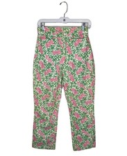 Lilly Pulitzer Women's Cropped Cockatoo Print Capri Pants Size 2 Early 2000  s