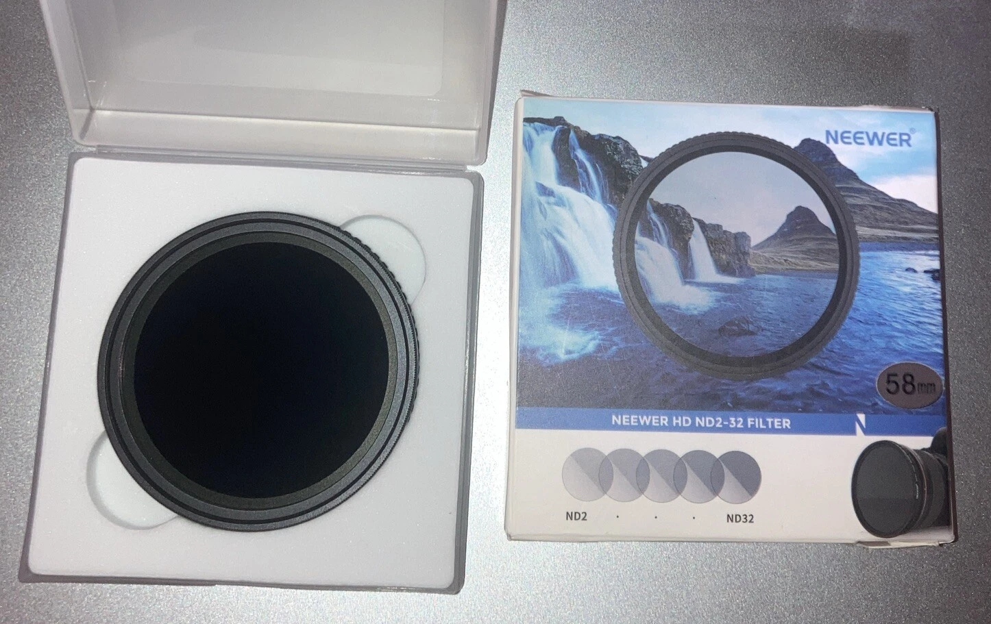 NEEWER 58mm HD Variable ND Filter Anti Scratch/Ultra Slim Aluminum Alloy Frame