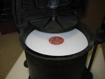 HADMADE THE ORIGINAL 8 1/8" GASKET RING 6 or 8 Qt Enterprise sausage stuffer press plate