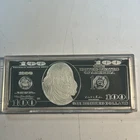 1996 $100 Franklin Silver Proof Bar 4-ounce 999 Fine Silver