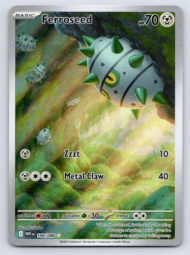 Ferroseed 148/086 IR Holo White Flare Pokemon NM