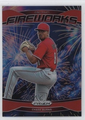 2025 Panini Prizm Fireworks Red Prizm 17/199 Chase Burns #21 2qw