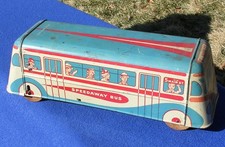 Tinplate Lithographed Wolverine Speedaway Bus 1938