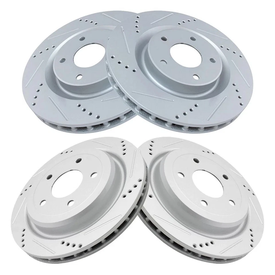 New Drilled Brake Rotor Set Fits 2004-2009 Cadillac XLR 05-13 Chevrolet Corvette - Image 2 of 4