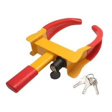  Universal Wheel Lock, Heavy Duty Tire Lock, Automotive Anti-Theft Lock for Red