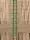 Vtg Green Plastice Beaded Rosary Crucifix Cross Necklace EUC — photo 3