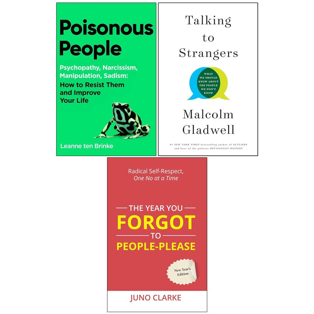 Poisonous People,Talking to Strangers,Year You Forgot To People 3 Books Set