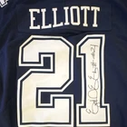Nike NFL Dallas Cowboys Elliott Autographed On Field Jersey XL #21