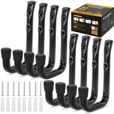 8-Pack Heavy Duty Garage Hook for Hanging 50 lbs J Utility Hooks for Garage M...