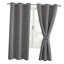 Blackout Curtains for Bedroom, 42 x 63 42"W x 63"L Pack of 2 Light Grey