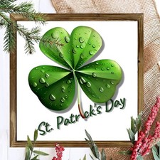 2D Wooden Wall Sign St. Patrick  s Day Clover Office Room Dorm Home Wall Decor