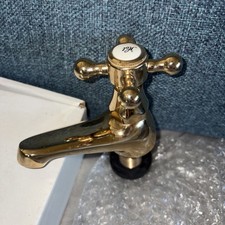 Brand New in box - Deva Tudor Traditional Basin Taps Pair - Gold Bathroom Taps