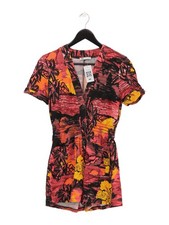 Zara Women's Playsuit S Multi Floral 100 Cotton Playsuit