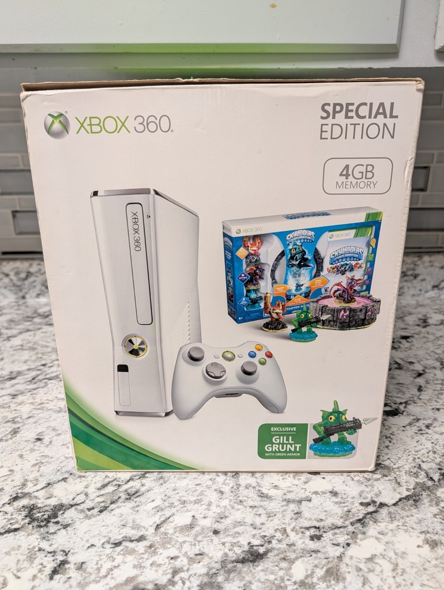 Microsoft Xbox 360 Skylanders Bundle 4GB Glossy White Console for